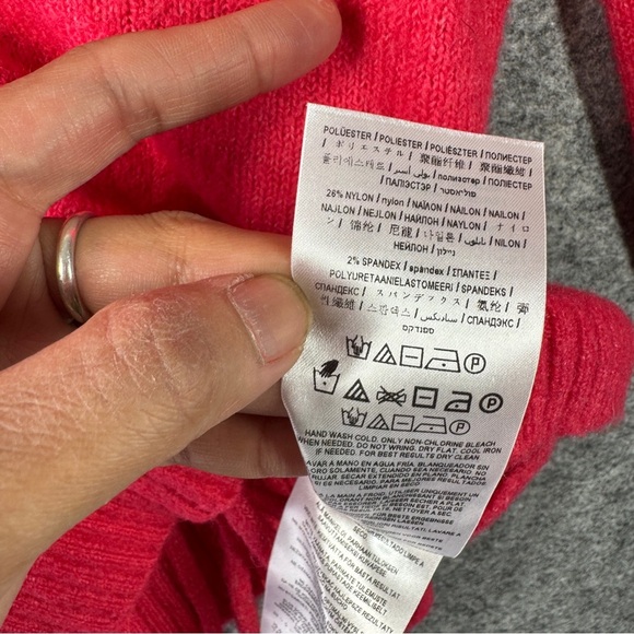 Guess Y2K Pink  Lace Up Sweater Barbie Core Pullover Cardigan Size Small - Picture 10 of 14